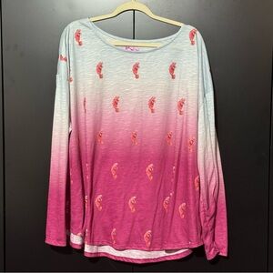 Women’s XXXL | Gradient Pink | Long Sleeve | Leoma Lovegrove